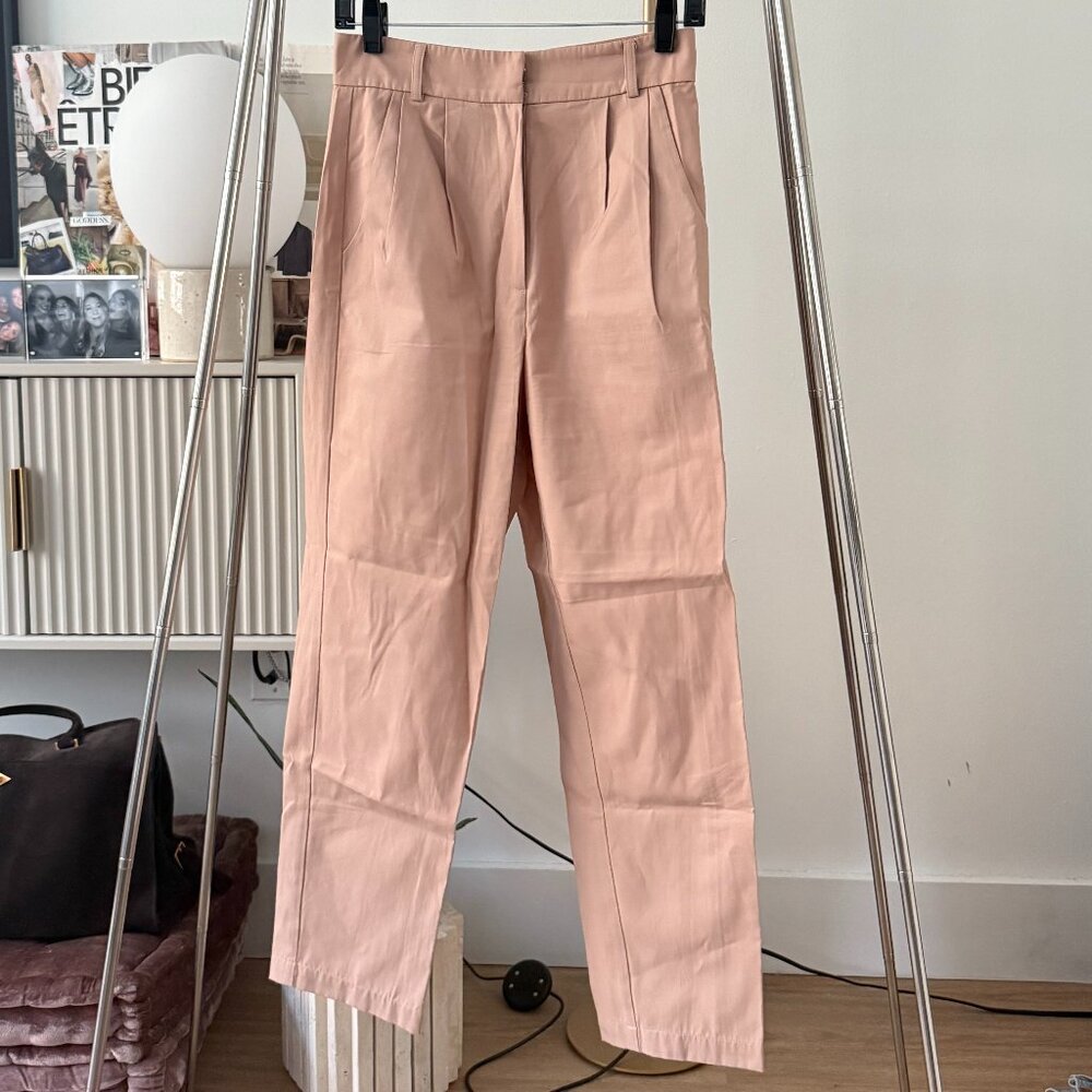 Amanda Uprichard Dusty Rose Pleated Front Dress Pants – Size Small